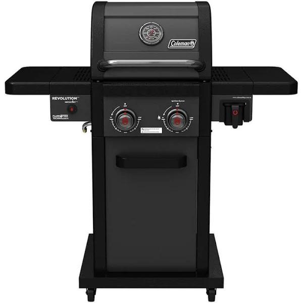 Coleman Revolution 2 Burner BBQ w/Folding Shelves Black Matte REV2BMA