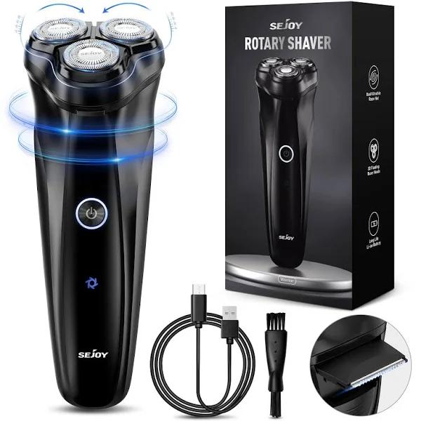 3D Electric Shaver Rotary Shavers,Electric Razor For Men,Rechargeable Electric Razor Shaving Machines, with Pop-up Trimmer,1 Hour Fast Charging,90