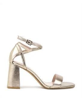 David Jones Edward Meller Kelsey85 Ankle Wrap Sandal in Rosegold, Size 36 EU