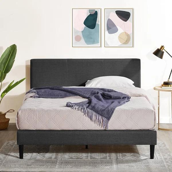 Zinus Dark Grey Fabric Bed Frame - Queen - AfterPay & zipPay Available