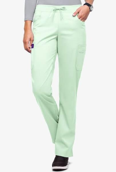 UA Flex2 Petite Flat Front Cargo Scrub Pants - M - Soothing Mint