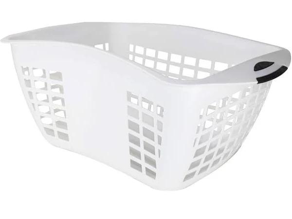 Homeleisure 45L Hip Hugger Laundry Basket - White