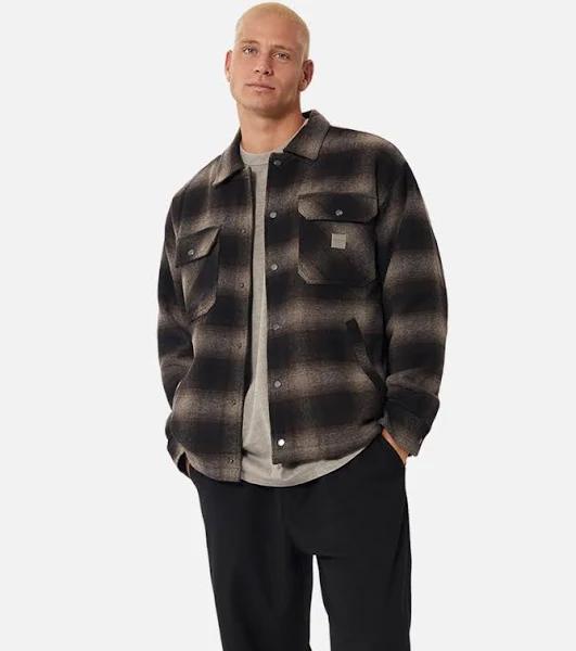 Industrie The Evanston Jacket in Charcoal/Brown S