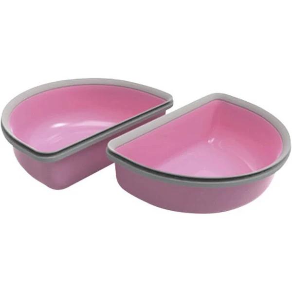 Surefeed Microchip Pet Feeder Half Bowls Pink