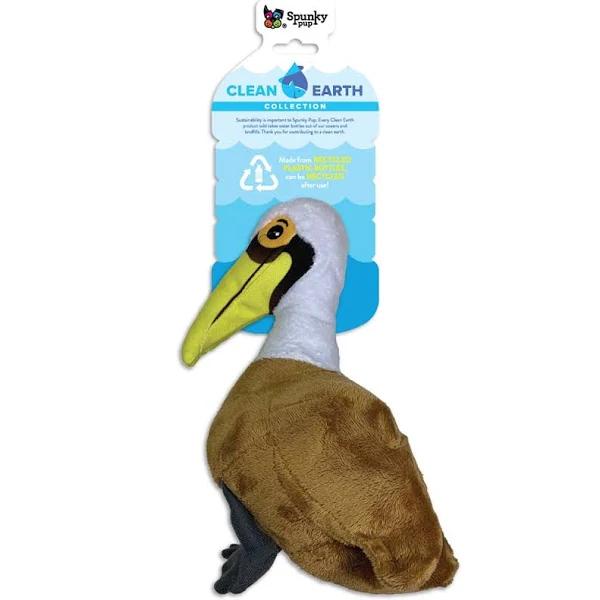 Spunky Pup Clean Earth Dog Toy - Pelican - Large