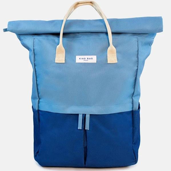 Backpack Large Powder Blue & Navy | Kind Bag | Shop Until