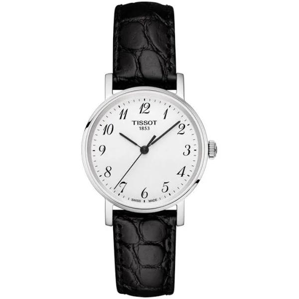 Tissot Women`s Everytime Small Black Leather Watch T1092101603200 - Tissot Wristwatch