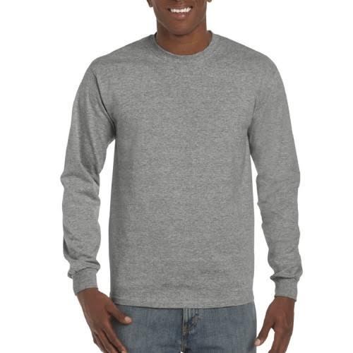 Gildan Mens Long Sleeve Hammer Shirt (Graphite Heather) (L)