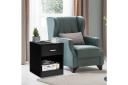 Giantex Nightstand Bedside Table w/Drawer Storage & Open Shelf Cabinet Modern End Table For Home Office Black - AfterPay & zipPay Available