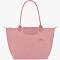 Handbag M Le Pliage Green Petal Pink Longchamp