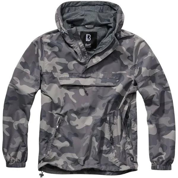 Brandit - Summer Windbreaker Pull-Over Wind Jacket Grey Camo XL