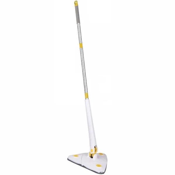 Rotatable Adjustable 360 Triangle Cleaning Mop Multifunctional Wet Dry -White