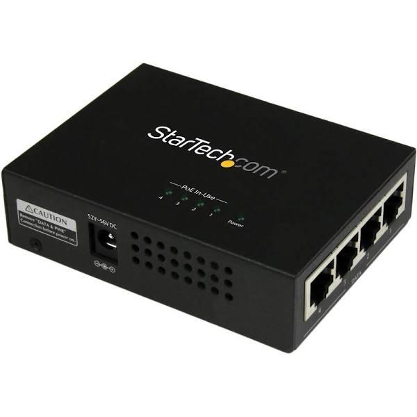 StarTech 4 Port Gigabit Midspan - PoE+ Injector