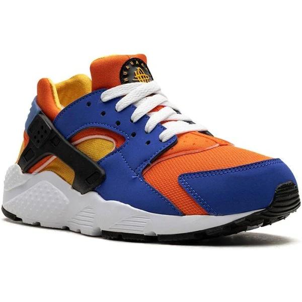 Nike Kids - Huarache Run Hyper Royal/Yellow Ochre Sneakers - Kids - Rubber/Neoprene/Fabric/Polyester - 5Y - Orange