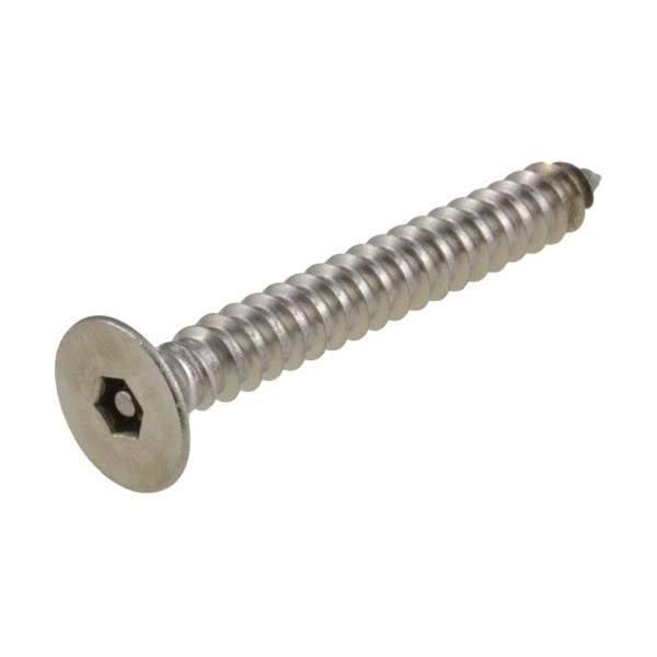 8g-18 x 1-1/2" Countersunk Post Hex (H2.5) Security Self Tapper Screw A2-70 Stainless G304