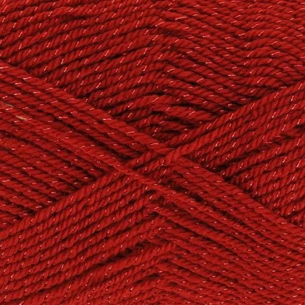 King Cole Glitz DK - Flame (3504) 97% Acrylic 3% Polyester