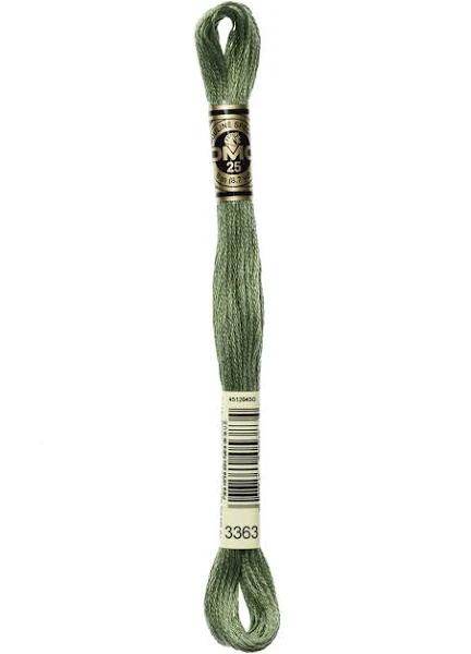 DMC Stranded Cotton 3363 Medium Pine Green