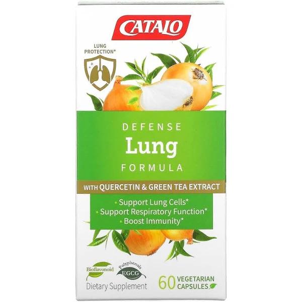 Catalo Naturals Defense Lung Formula With Quercetin & Green Tea Extract 60 Vegetarian Capsules