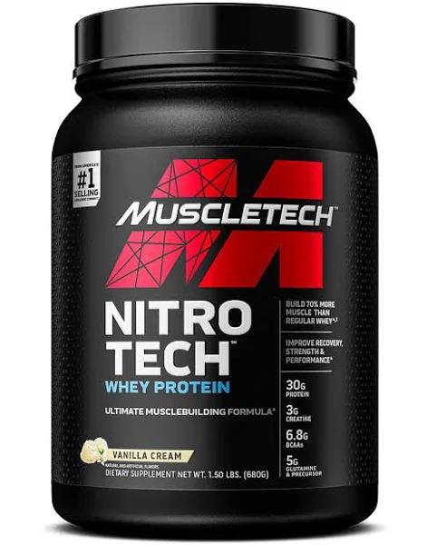 MuscleTech Nitro-Tech Protein - 1.5lbs Vanilla Cream