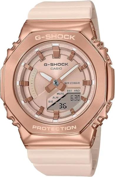 [casio] Watch G-Shock Mid-Size Model Metal Covered GM-S2100PG-4AJF Ladies Pink Beige, Women's, Size: One size, Grey Type