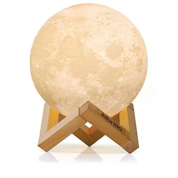 HOD 2-Color Rechargeable LED 3D Moon Lamp - 15cm