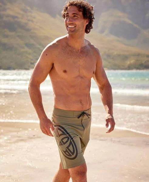 Animal Brett Recycled Men's Board Shorts Drawstring Surfing Swimming Half Pants - Khaki - 34 - AfterPay & zipPay Available