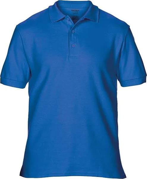 Gildan Mens Premium Cotton Sport Double Pique Polo Shirt Royal S