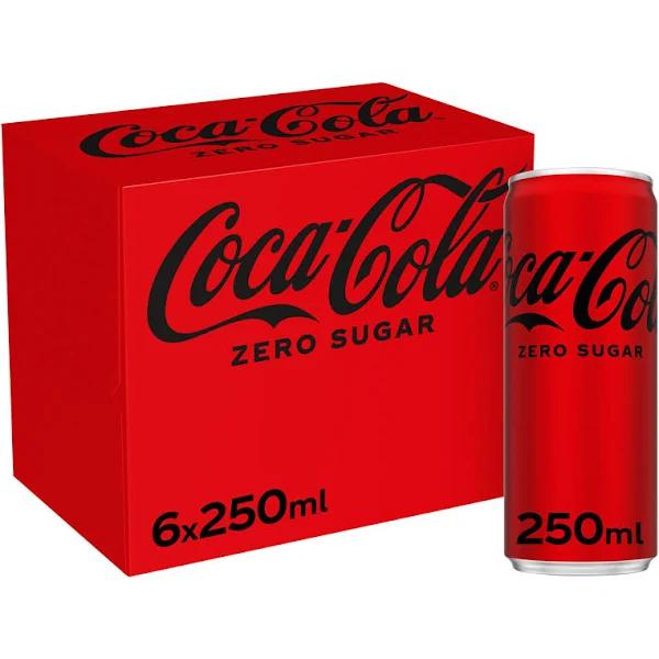 Coca-Cola Zero Sugar, 6 x 250 ml