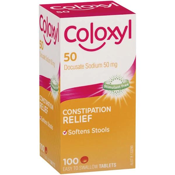 Coloxyl 50mg - 100 Tablets