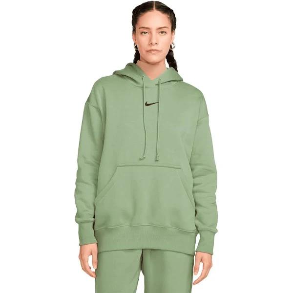 Nike Womens Phoenix Oversized Pullover Hoodie Green M