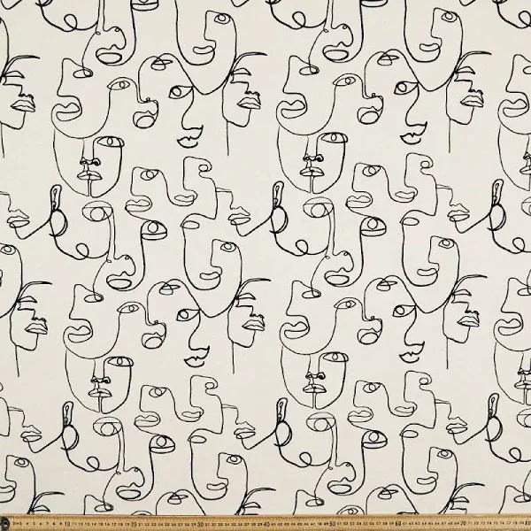 Faces Printed 112 cm Buzoku Duck Fabric