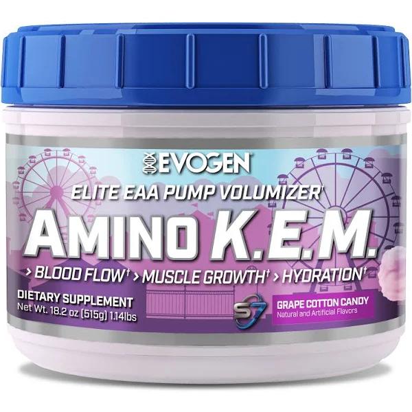 Amino K.E.M EAA by Evogen, 30 Serves / Grape Cotton Candy // Supplement Mart