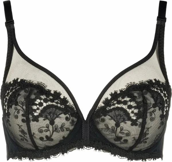 Wish Full Cup Plunge Bra - Black - 95F