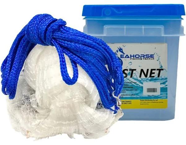 Seahorse Bottom Pocket 10ft Mono Cast Net with 3/4 Inch Mesh