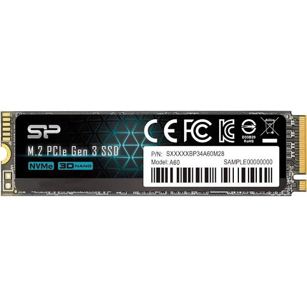 Silicon Power 512GB NVMe M.2 PCIe Gen3x4 2280 SSD (SP512GBP34A60M28)