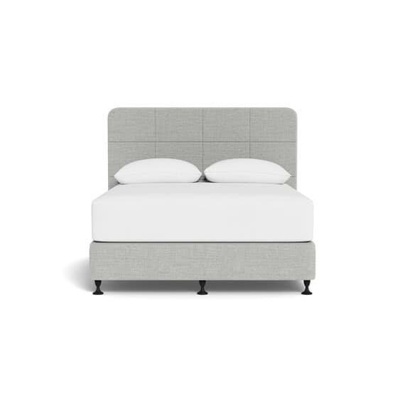 Toorak Quilted Platform Bed Platinum by Freedom