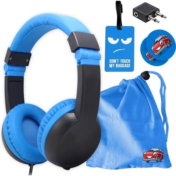 Bon Voyage Kids Headphones Travel Pack - Blue