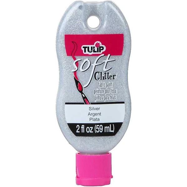 Tulip Soft Matte Fabric Paint 2oz - Glitter Silver