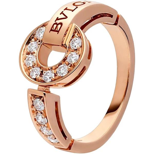 Bvlgari Ring in Rose Gold with Diamonds, 48