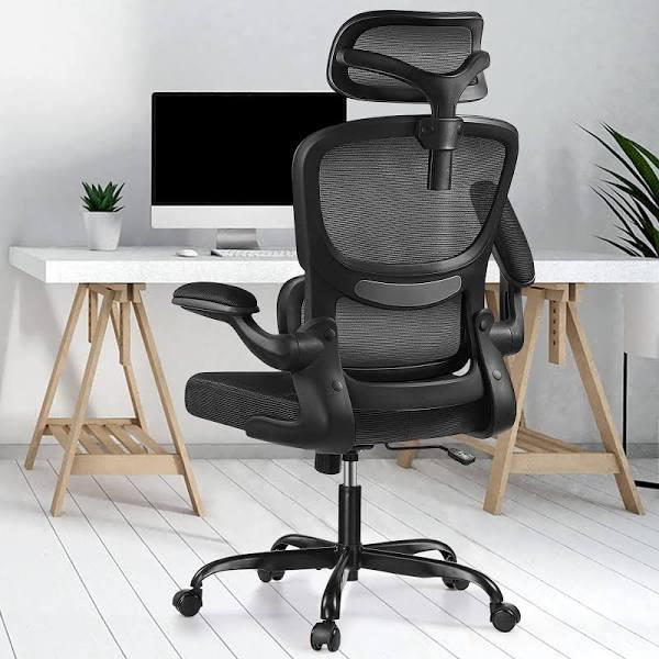 Razzor Ergonomic Office Chair, High Back Mesh Desk Chair With Lumbar Support and Adjustable Headrest, Computer Gaming Chair, Executive Swivel Chair