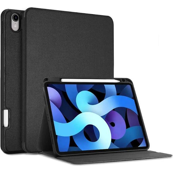 ProCase iPad Air 5/4 Case 10.9 Inch 2022 2020 with Pencil Holder, Slim Protective Folio Stand Cover For iPad Air 5th 4th Generation 10.9" -Black