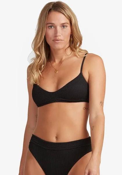 Billabong Summer High V Bralette Bikini Top - Black Sands | Swimwear