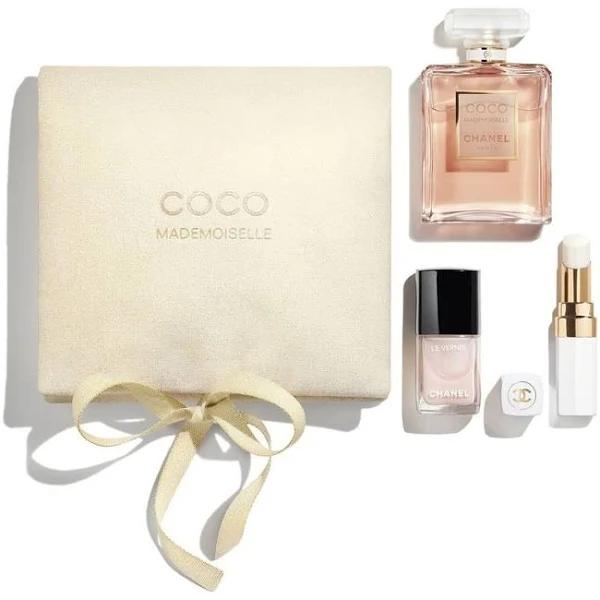 Chanel Coco Mademoiselle Set Eau De Parfum 50ml, Rouge Coco Baume Dreamy White, Le Vernis Ballerina