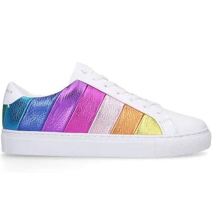 Kurt Geiger London Leather Rainbow Lane Stripe Sneakers - Multi - 36