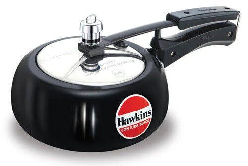 Hawkins Contura Black Hard Anodised 2 Ltr Pressure Cooker 2-3 Persons