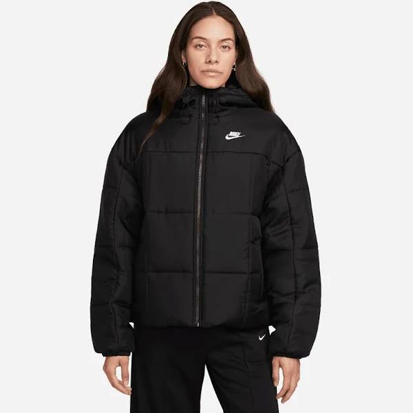 Nike Sportswear Classic Puffer Women's Therma-FIT Loose Hooded Jacket - Black