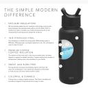 Simple Modern 32 oz Summit Water Bottle With Straw Lid - Gifts For Men & Women Hydro Vacuum Insulated Tumbler Flask Double Wall Liter - 18/8