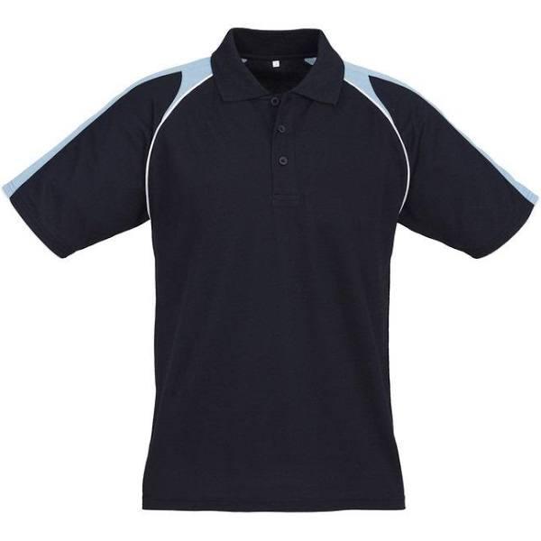 Biz Collection P225MS Triton Mens Polo Navy/Spring Blue/White / M