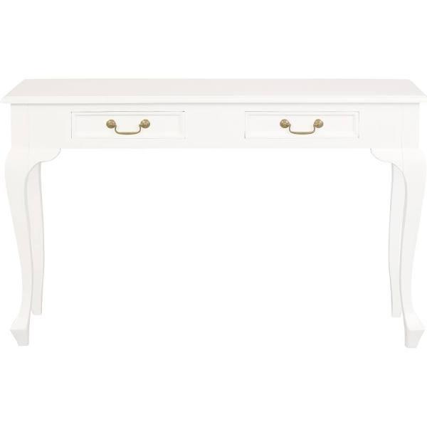 Queen Ann 2 Drawer Sofa Table (White)