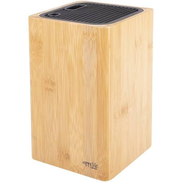 Appetito Square Universal Knife Block - Bamboo